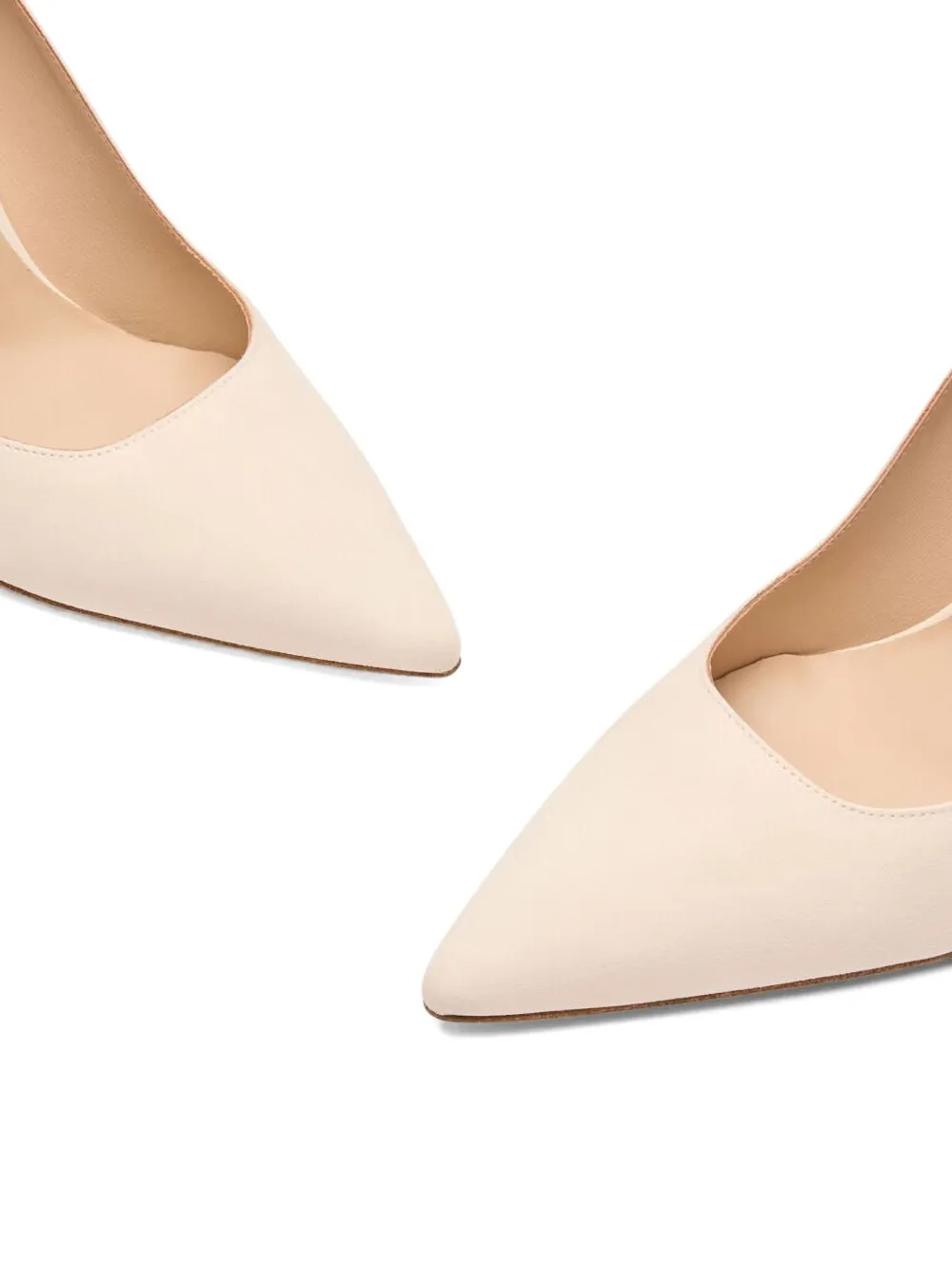 Stuart Weitzman pointed-toe suede pumps Beige