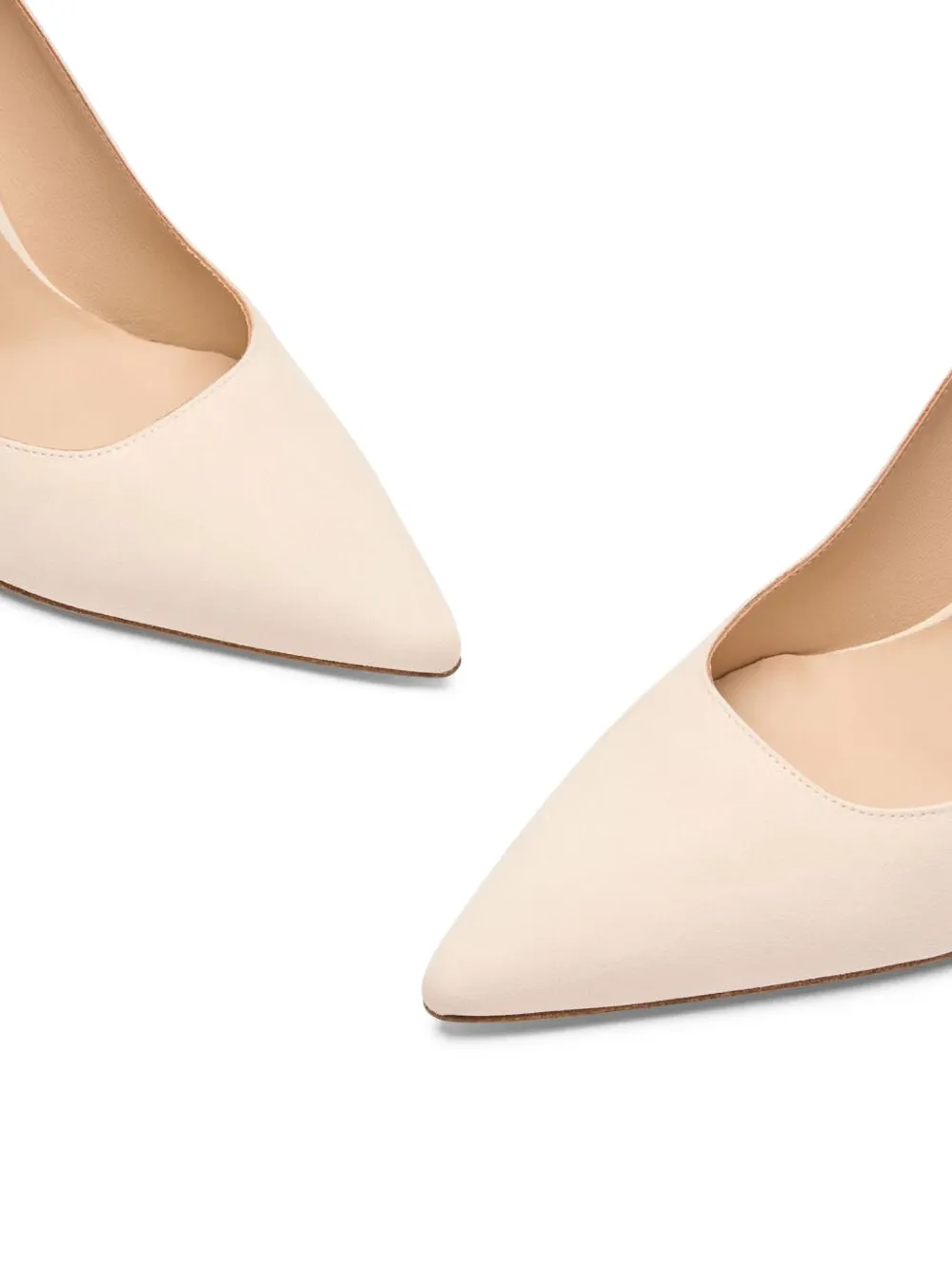 Stuart Weitzman pointed-toe suede pumps Neutrals
