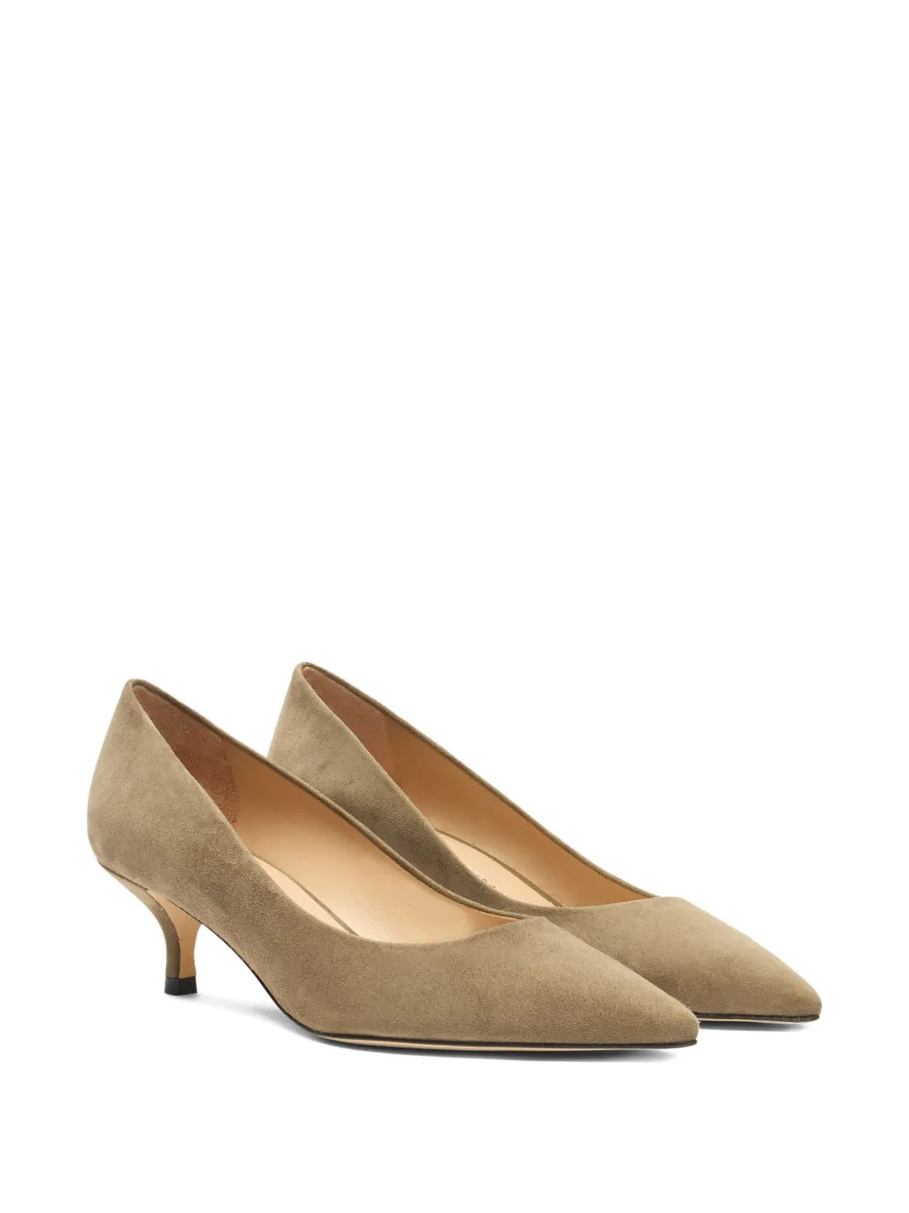 Stuart Weitzman 50mm Stuart Power pointed-toe suede pumps Brown