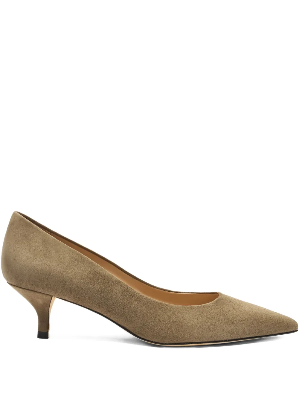 Stuart Weitzman 50mm Stuart Power pointed-toe suede pumps Brown