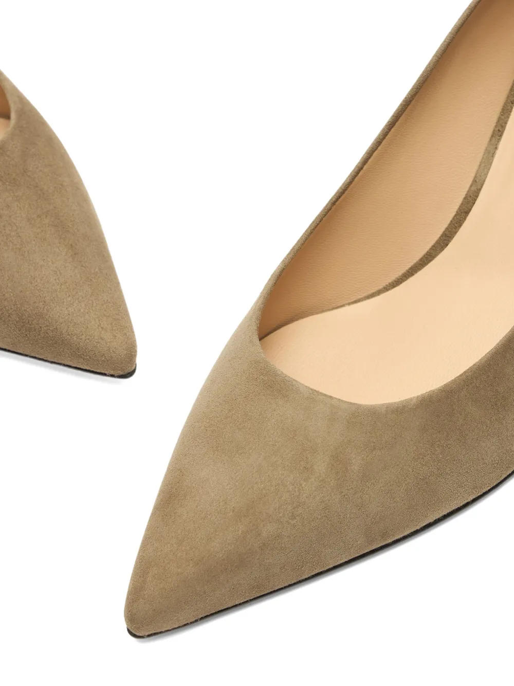 Stuart Weitzman 50mm Stuart Power pointed-toe suede pumps Brown
