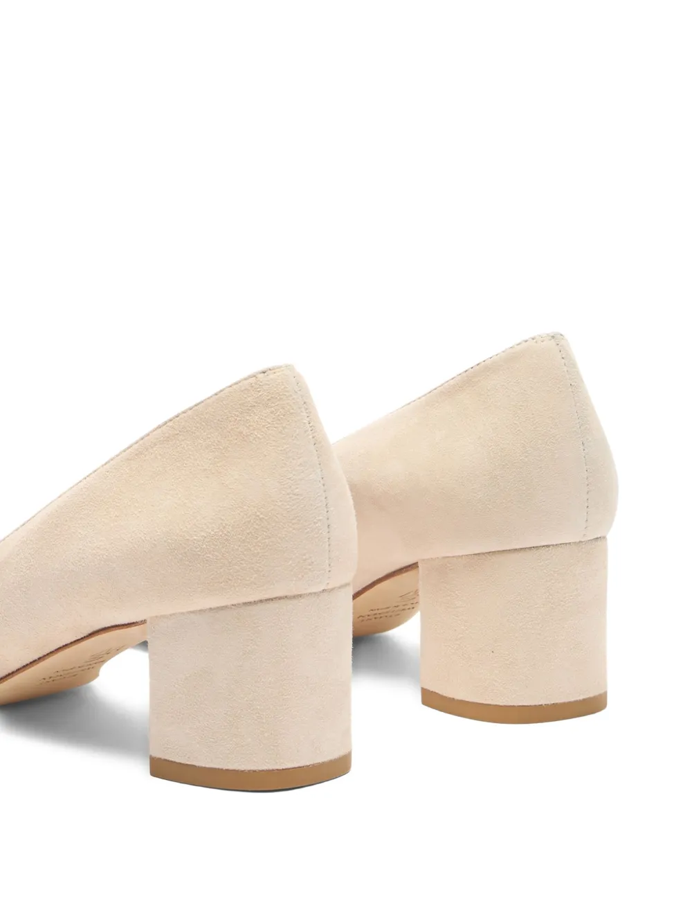 Stuart Weitzman 50mm Maeve 50 block-heel suede pumps Neutrals
