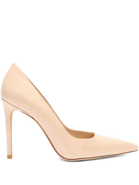 Stuart Weitzman 100mm Stuart power pointed-toe patent pumps
