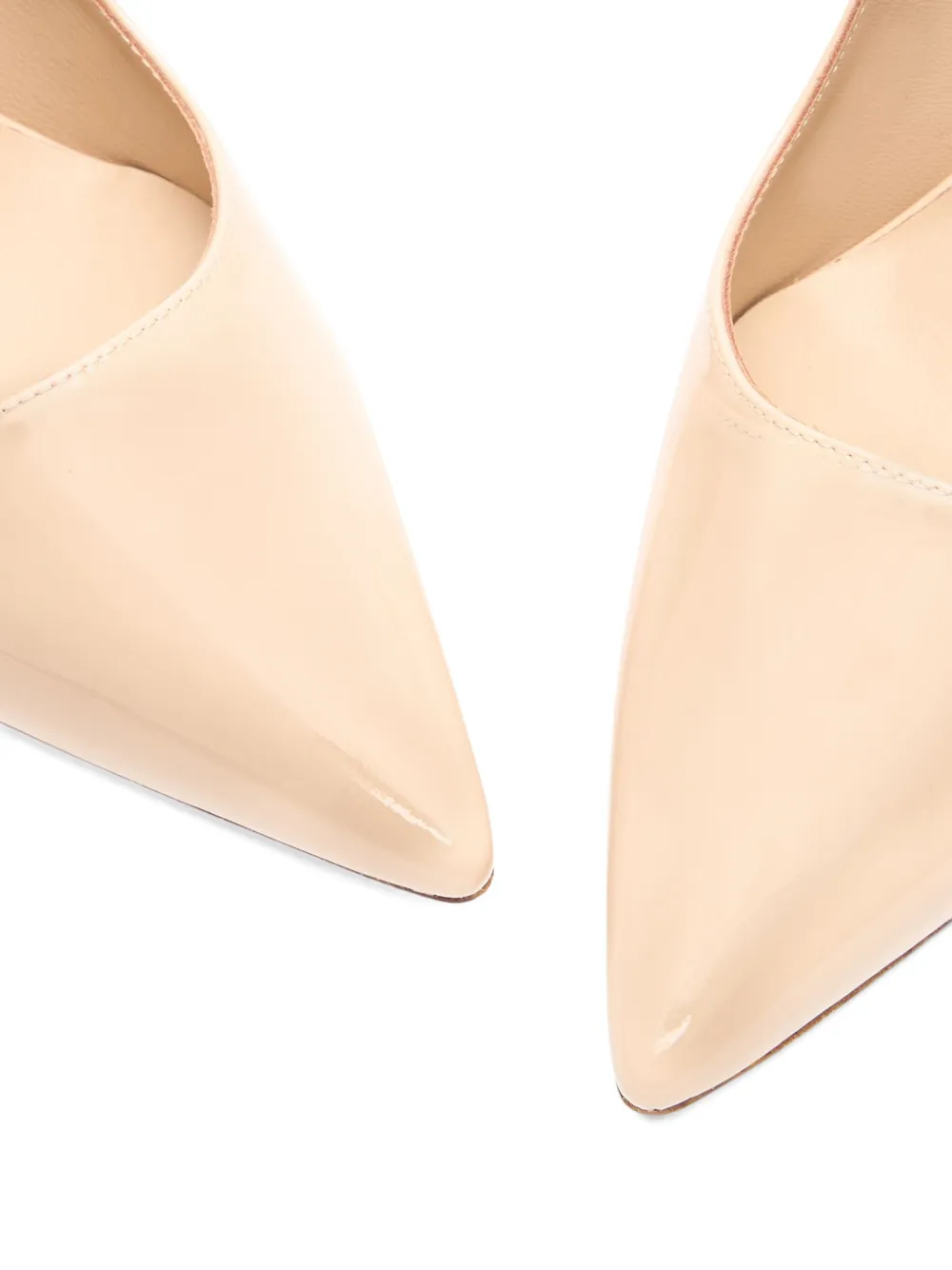 Stuart Weitzman 100mm Stuart power pointed-toe patent pumps Neutrals