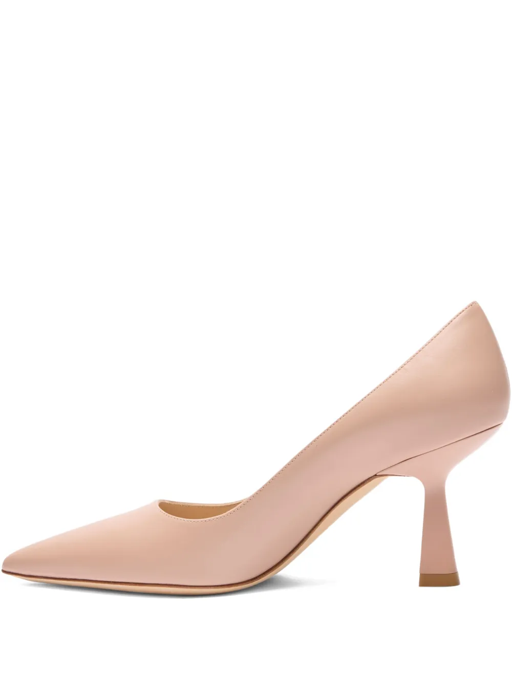 Stuart Weitzman 75mm Stuart Sculpt 75 Pointed-toe Pumps In Neutral