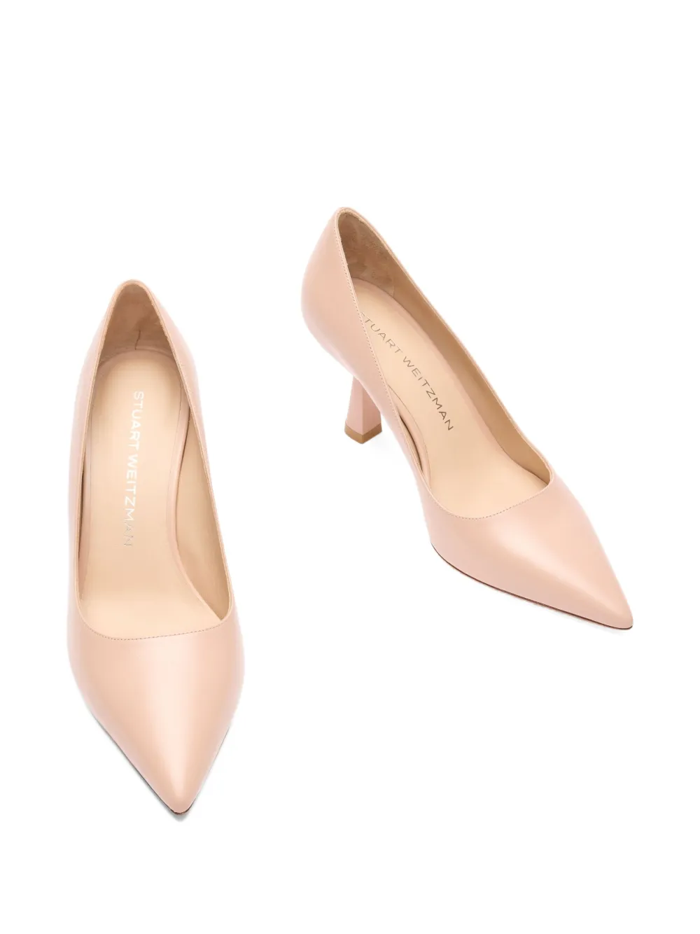 Stuart Weitzman 75mm Stuart Sculpt 75 pointed-toe pumps Neutrals