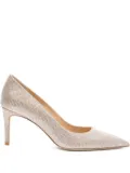 Stuart Weitzman 75mm Stuart Power 75 glitter pointed-toe pumps - Neutrals