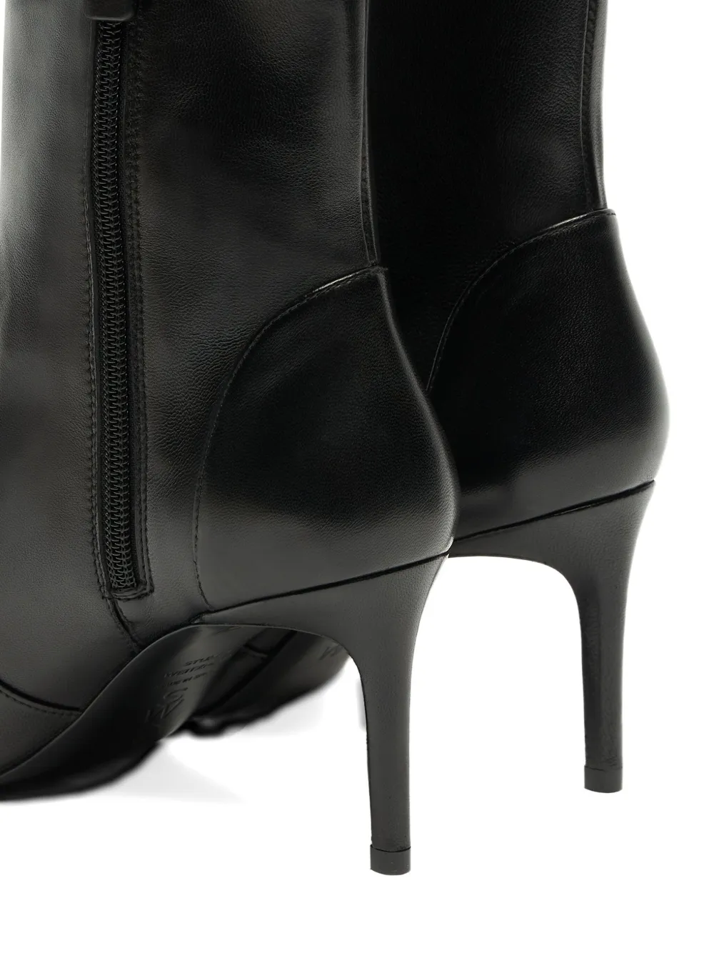 Stuart Weitzman 75mm Stuart Power zip-detail pointed-toe boots Black