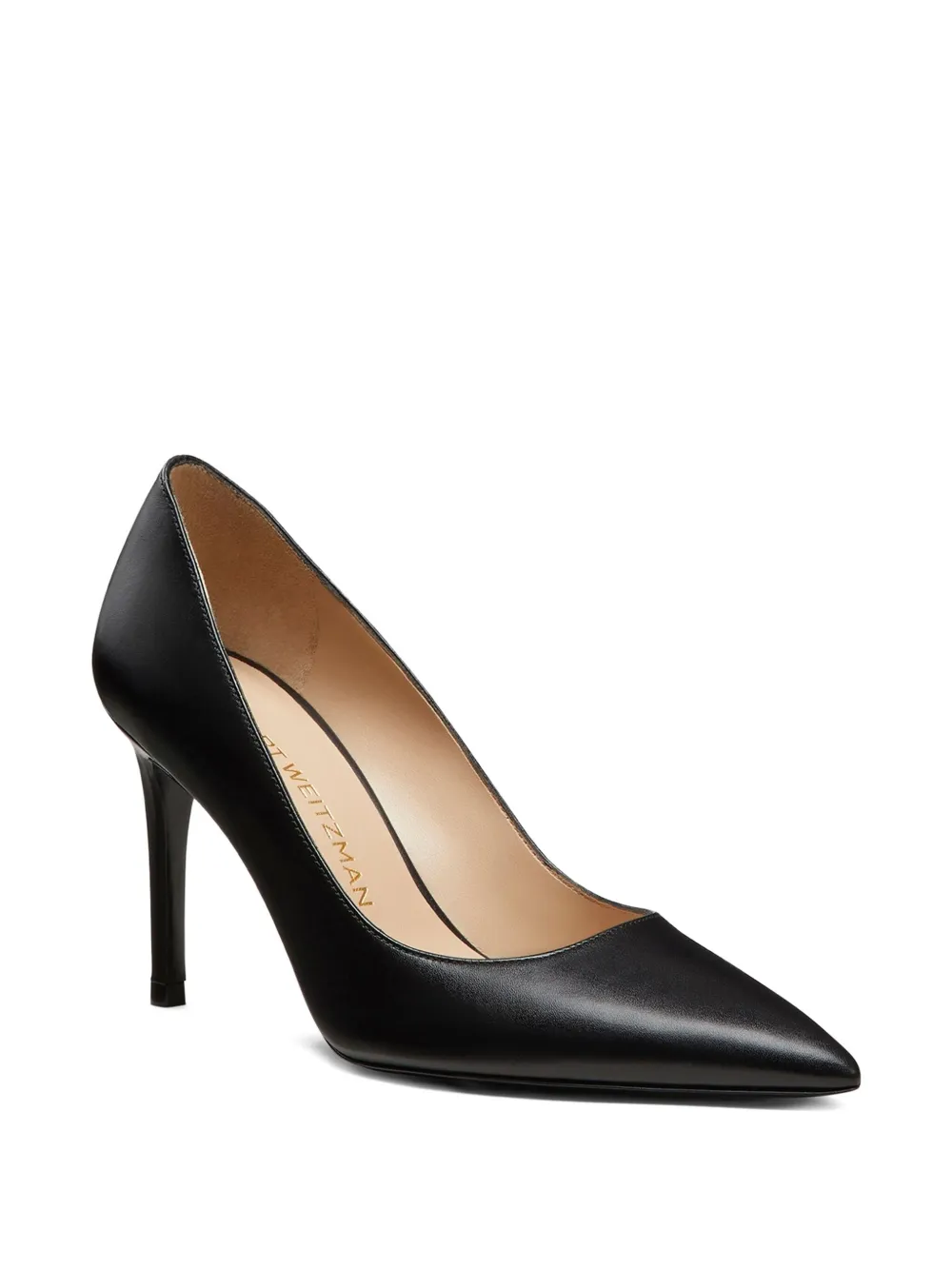 Stuart Weitzman 85mm Stuart Pointed-toe Stiletto Pumps In Black