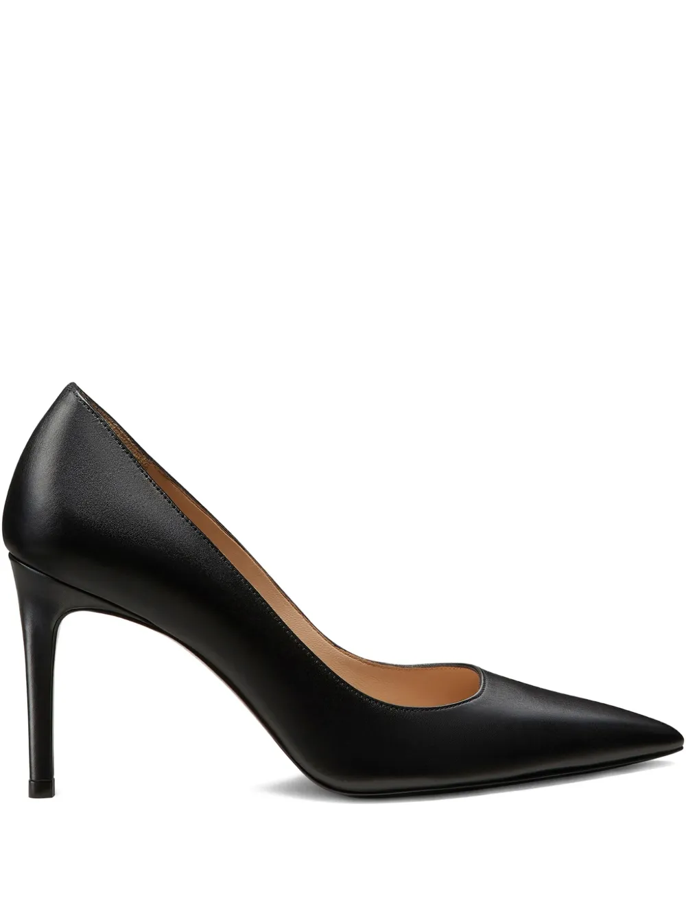 Stuart Weitzman 85mm Stuart Pointed-toe Stiletto Pumps In Black