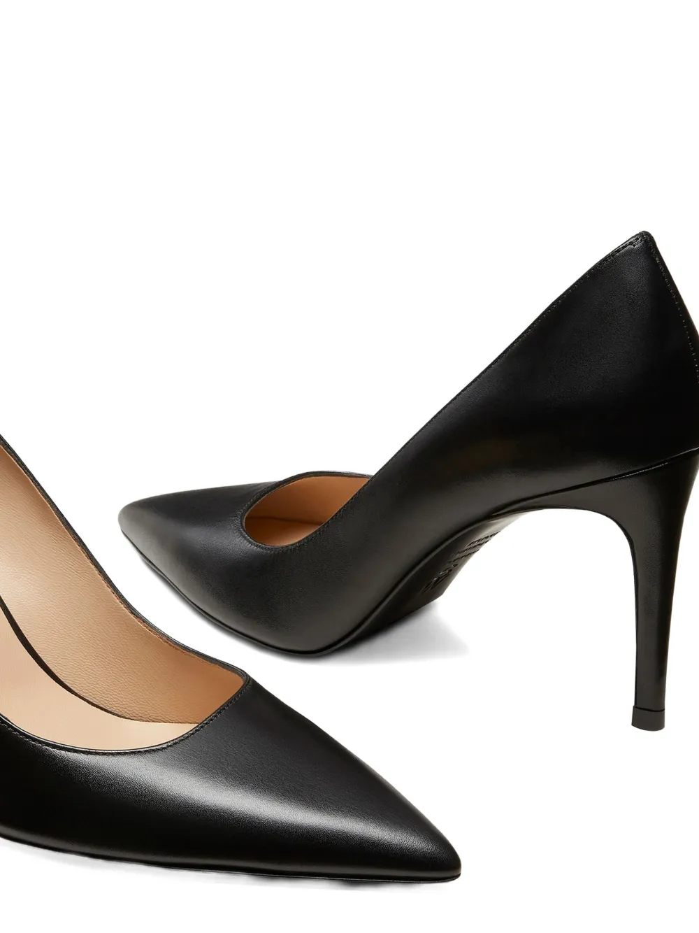 Stuart Weitzman 85mm Stuart Pointed-toe Stiletto Pumps In Black