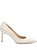 Stuart Weitzman 75mm Stuart Power pointed-toe leather pumps - White