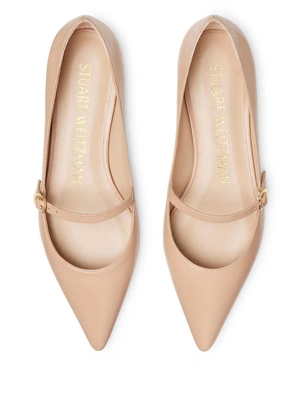 Stuart Weitzman Emilia pointed-toe ballet flats Neutrals