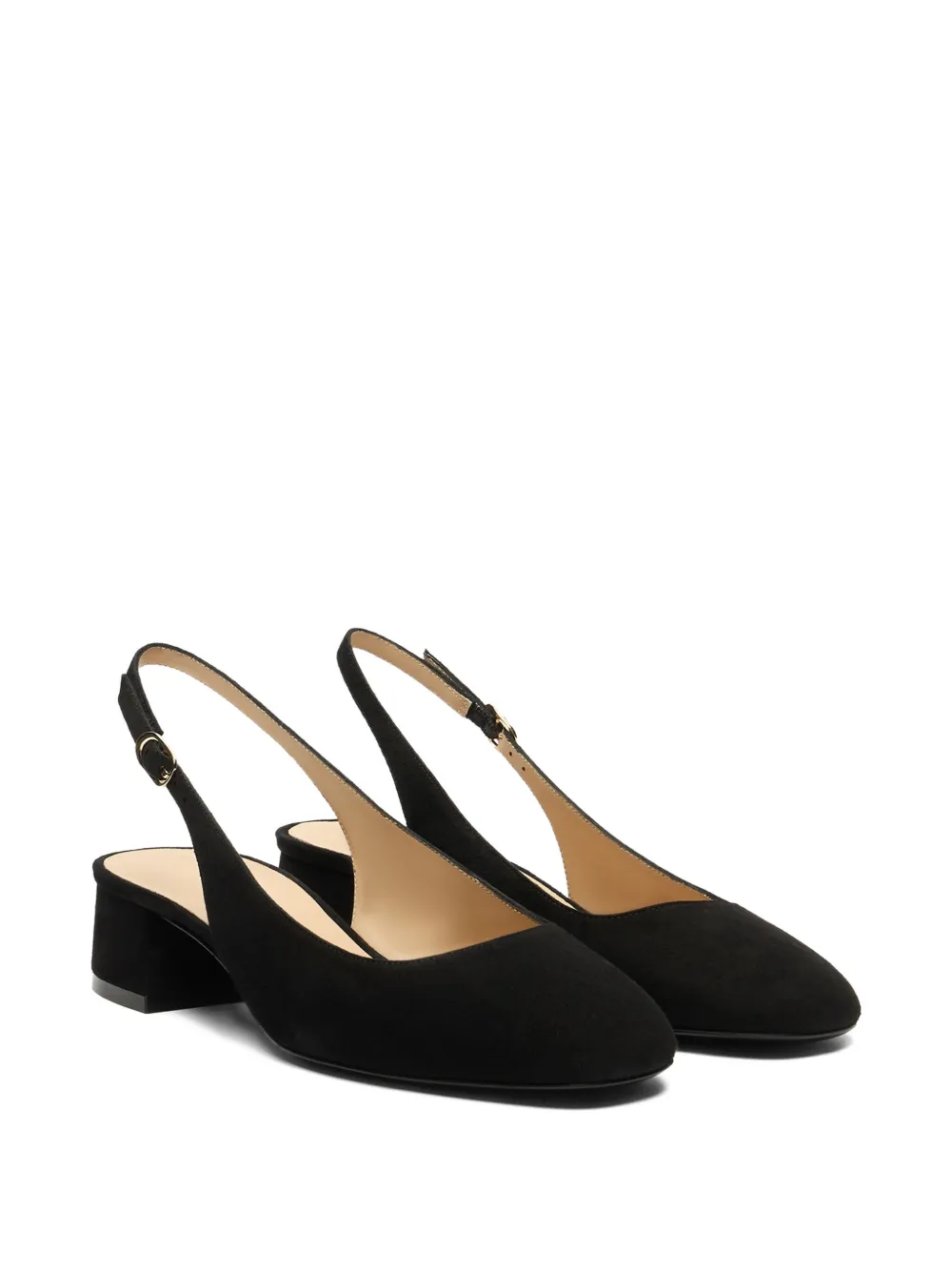 Stuart Weitzman 35 Maeve 35 slingback block-heel pumps Black