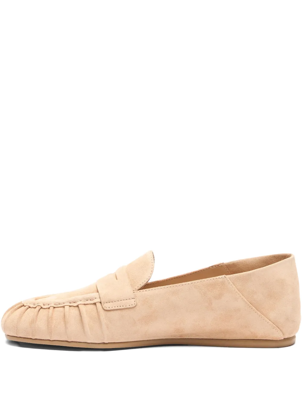 Stuart Weitzman Brooks Leather Loafers In Neutral