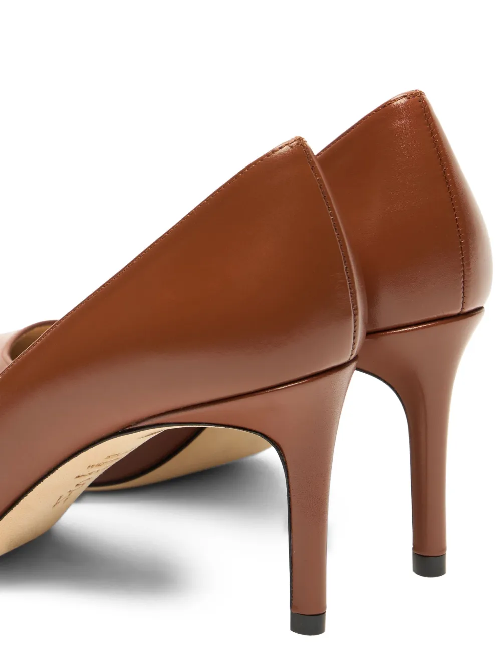 Stuart Weitzman 75mm Stuart Power 75 pointed-toe leather pumps Brown