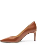 Stuart Weitzman 75mm Stuart Power 75 pointed-toe leather pumps - Brown