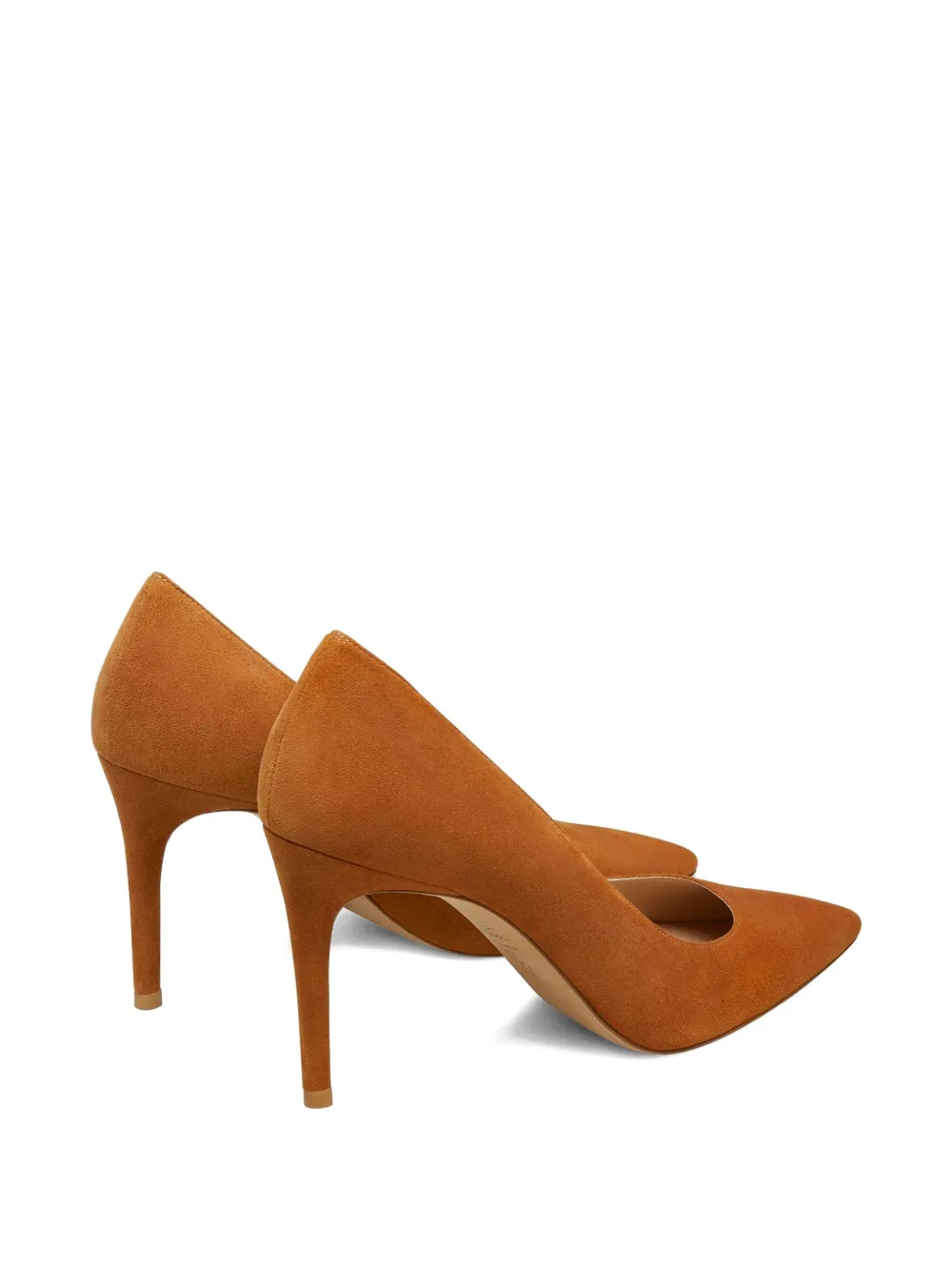 Stuart Weitzman 85mm Power suede pointed-toe pumps Brown
