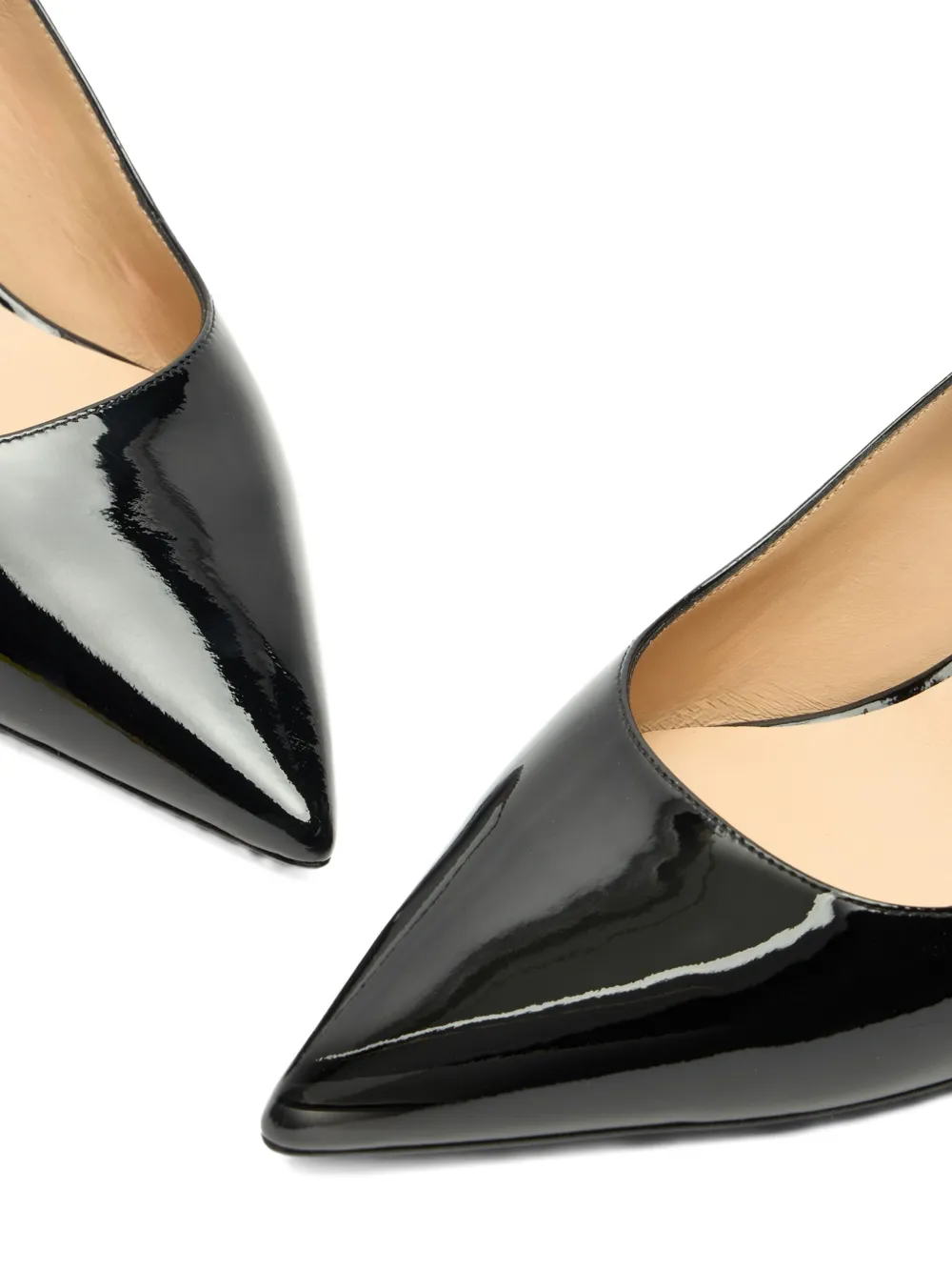 Stuart Weitzman 35mm Sculpt Patent-leather Slingback Pumps In Black