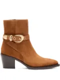 Stuart Weitzman 60mm Maven buckle-strap suede boots - Brown