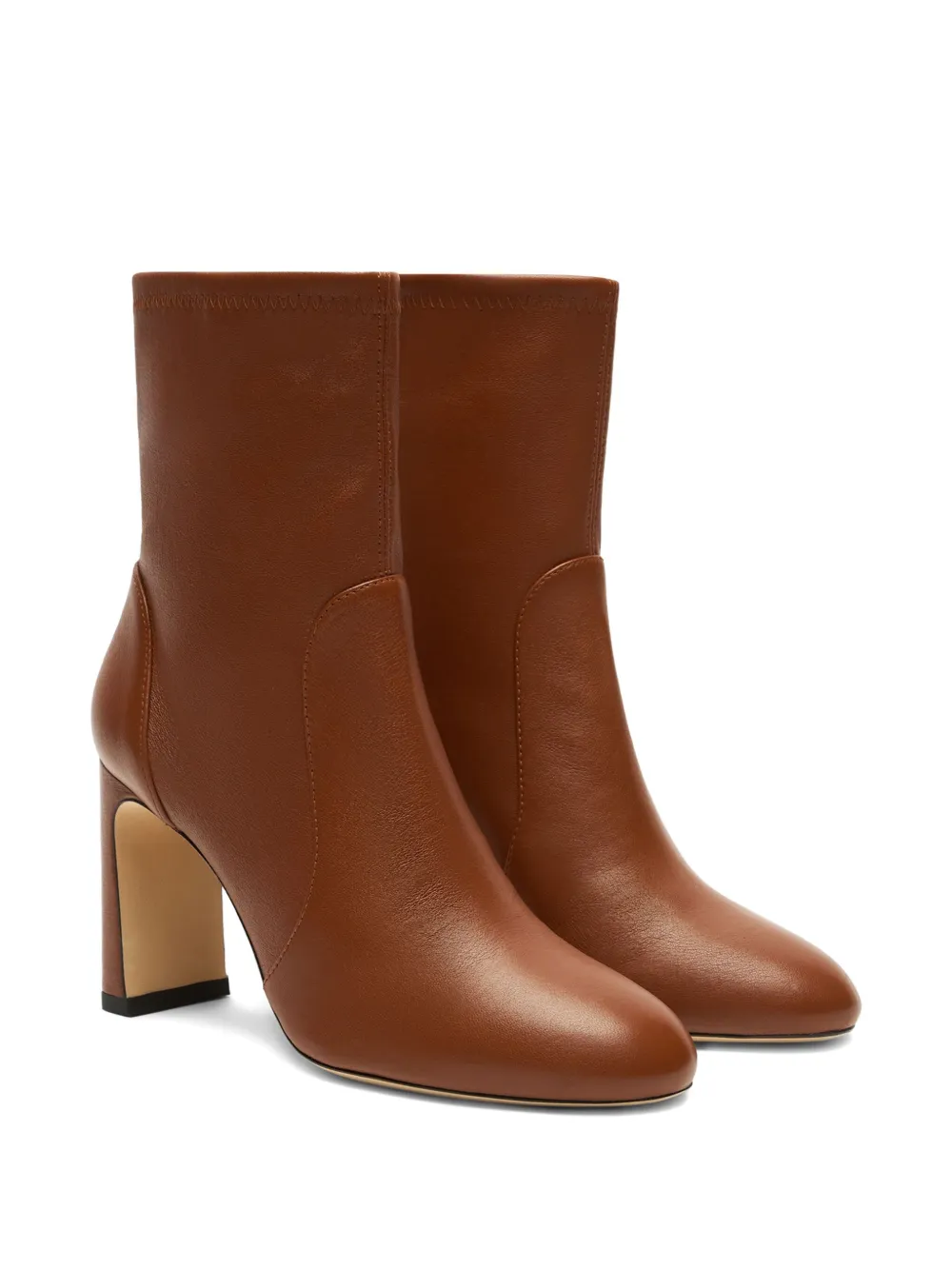 Stuart Weitzman 85mm Babette leather ankle boots Brown
