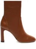 Stuart Weitzman 85mm Babette leather ankle boots - Brown