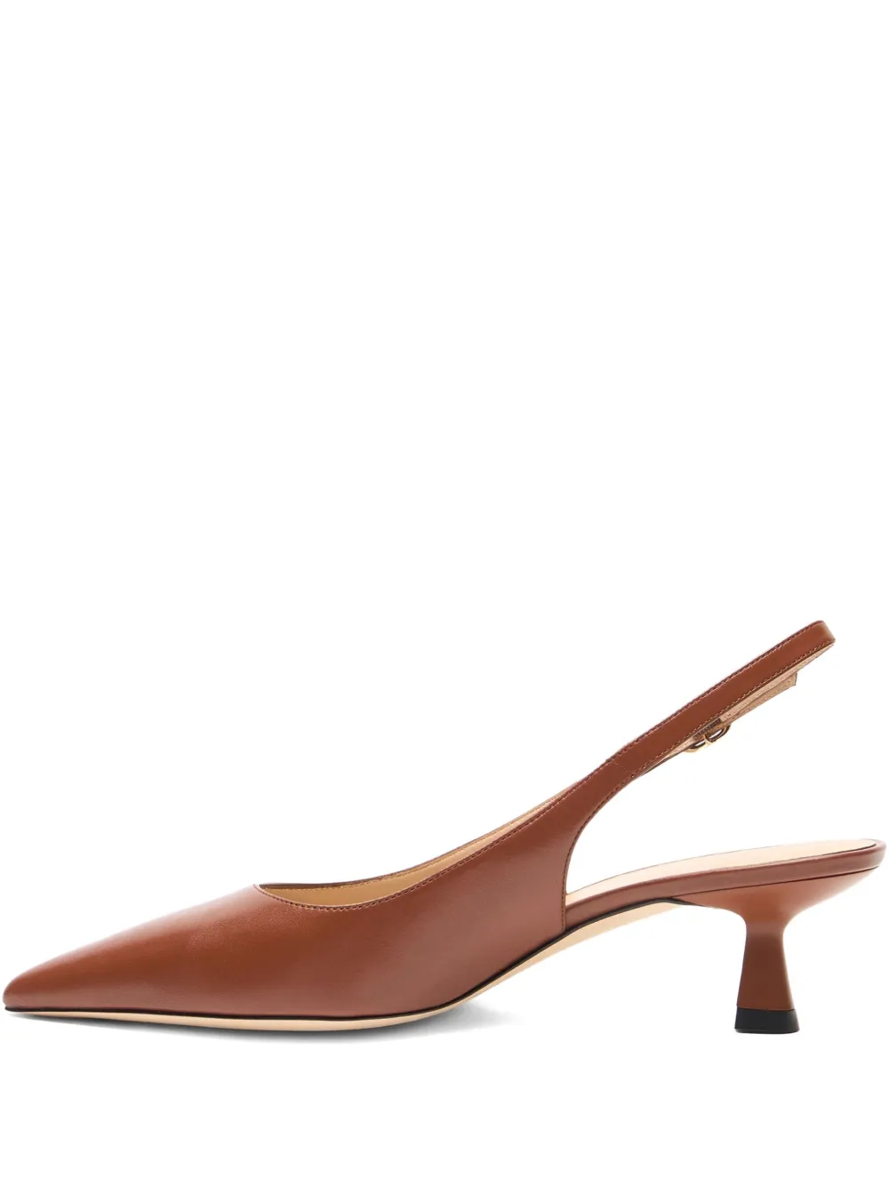 Stuart Weitzman 35mm Sculpt Slingback Pointed-toe Pumps In Brown