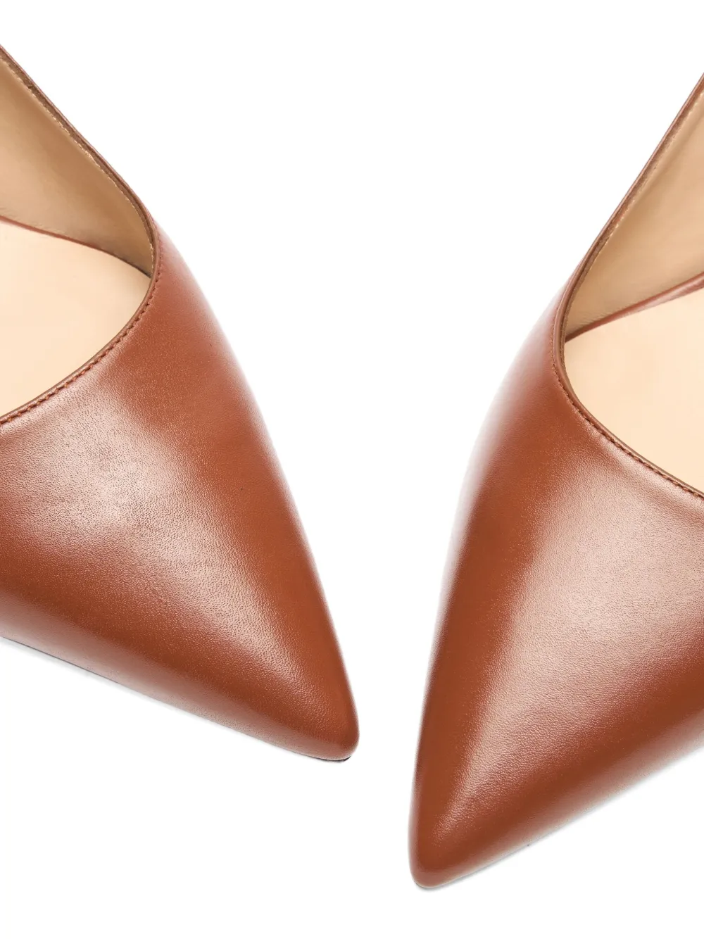 Stuart Weitzman 35mm Sculpt slingback pointed-toe pumps Brown