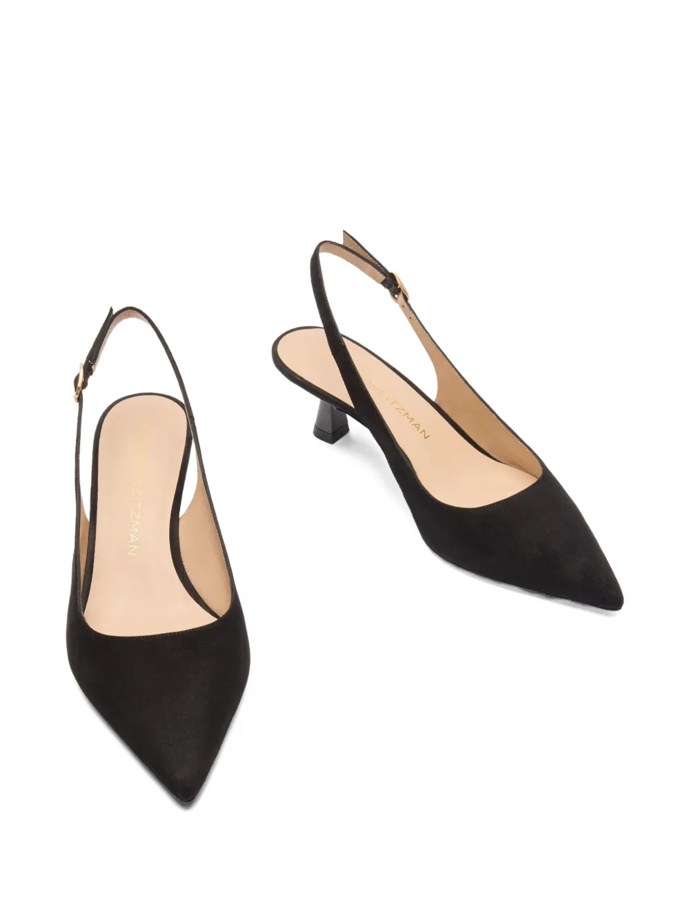 Stuart Weitzman 50mm Stuart Sculpt pointed-toe pumps Black