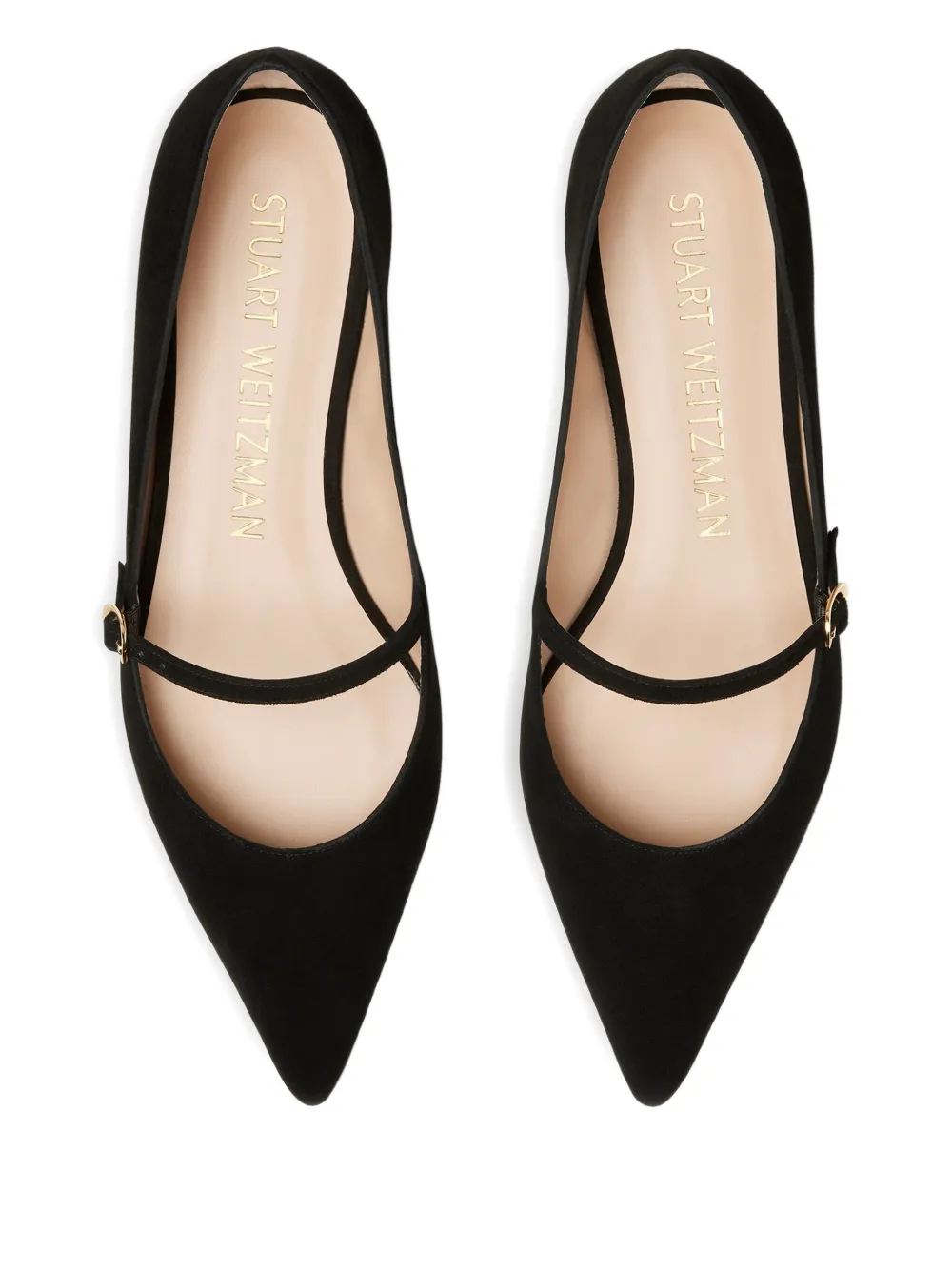 Stuart Weitzman Emilia pointed-toe ballet flats Black