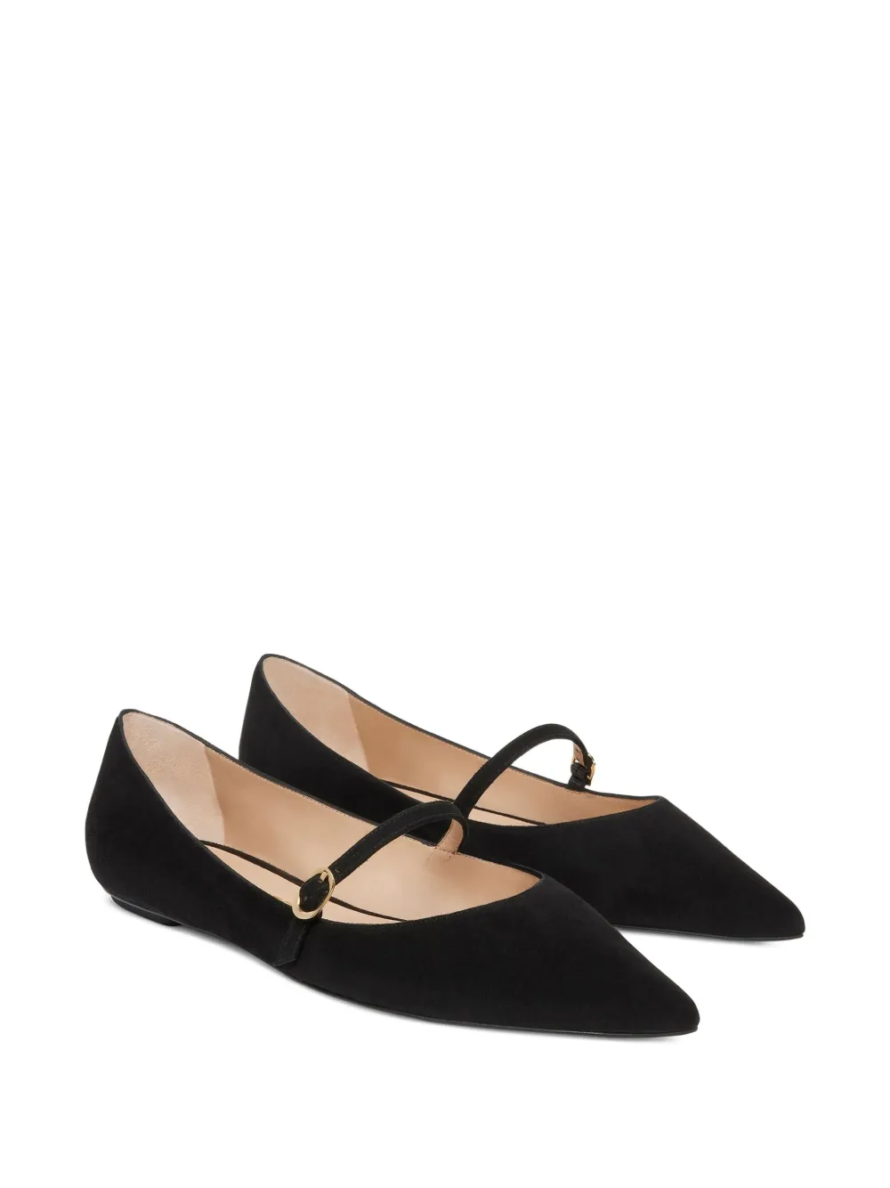 Stuart Weitzman Emilia pointed-toe ballet flats Black