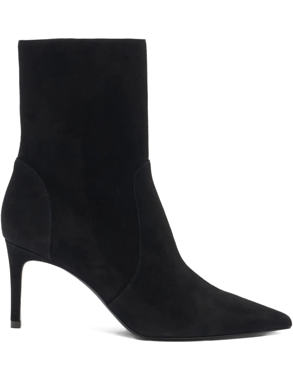 Stuart Weitzman 75mm Stuart Power zip-detail pointed-toe boots Black