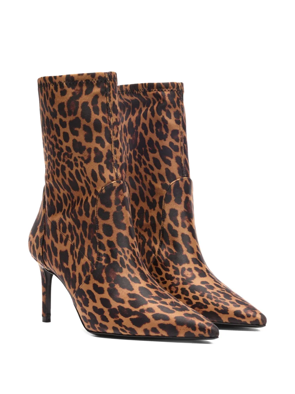 Stuart Weitzman 100mm Stuart Power leopard-print boots Brown