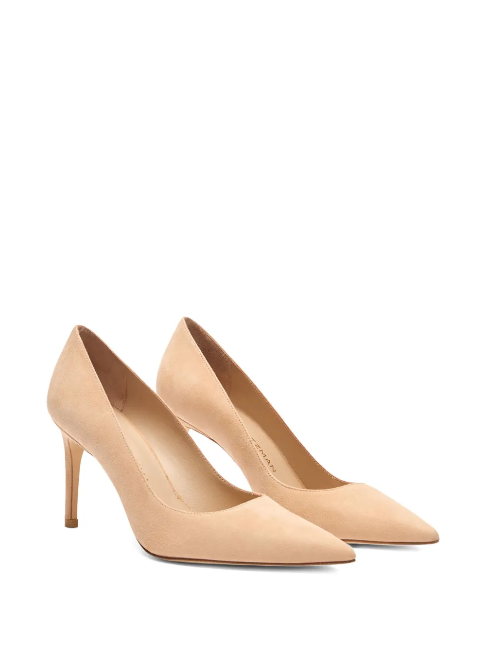 Stuart Weitzman 85MM Stuart Power pointed-toe suede pumps Pink