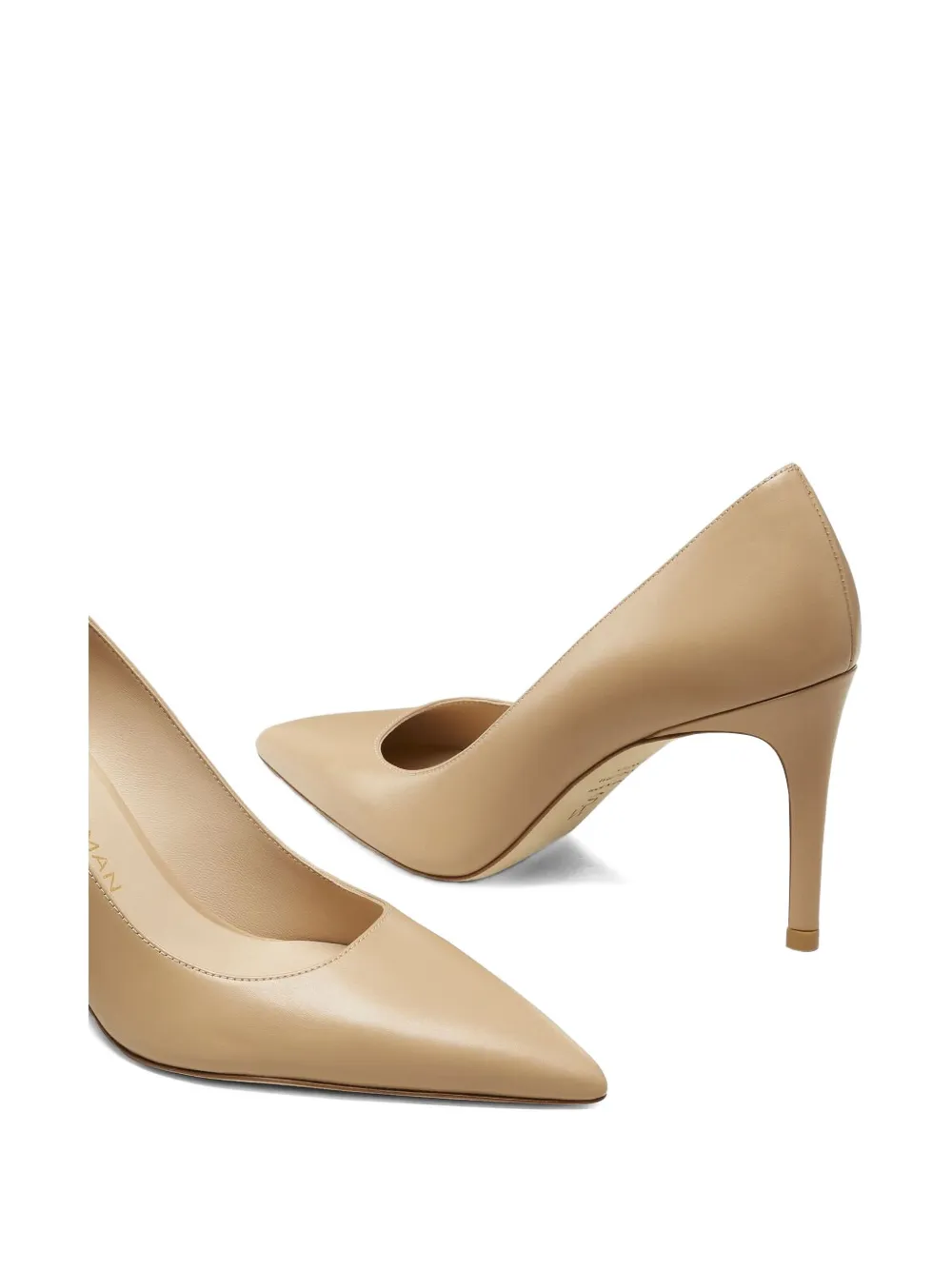 Stuart Weitzman pointed-toe stiletto pumps Beige