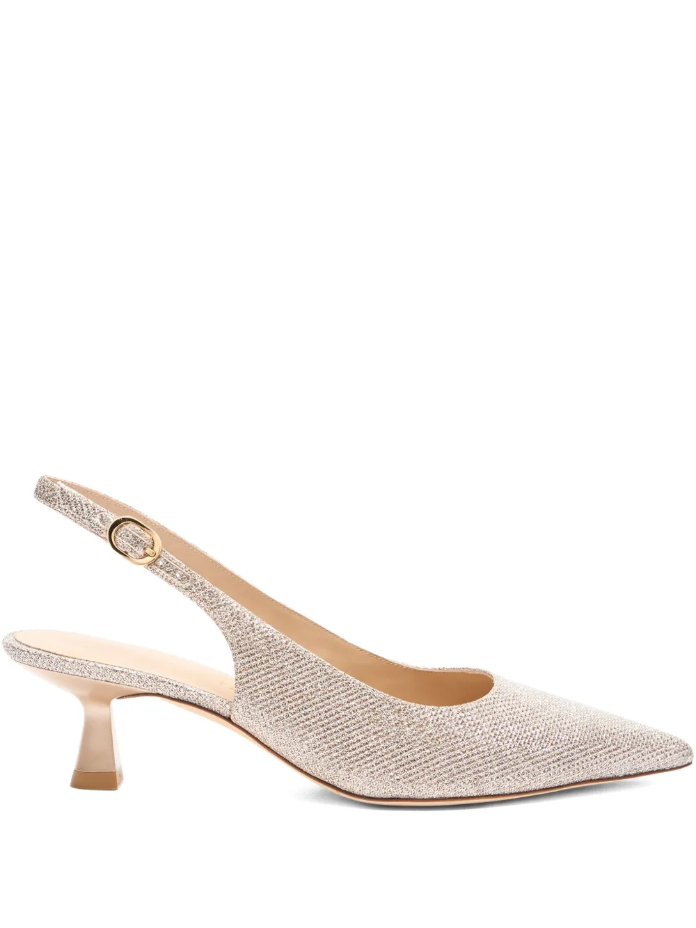 Stuart Weitzman 50mm Stuart Sculpt Slingback Pumps In Neutral