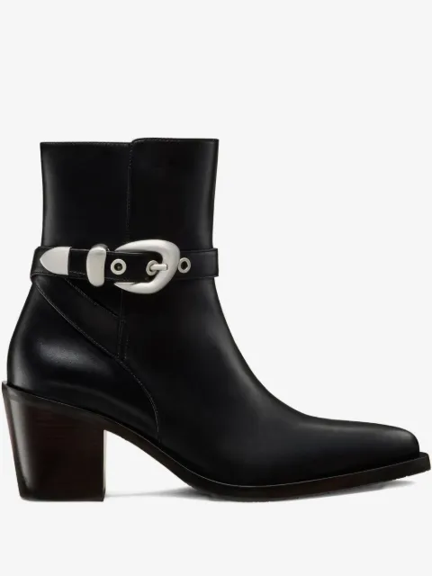 Stuart Weitzman Maven buckle-strap pointed-toe boots