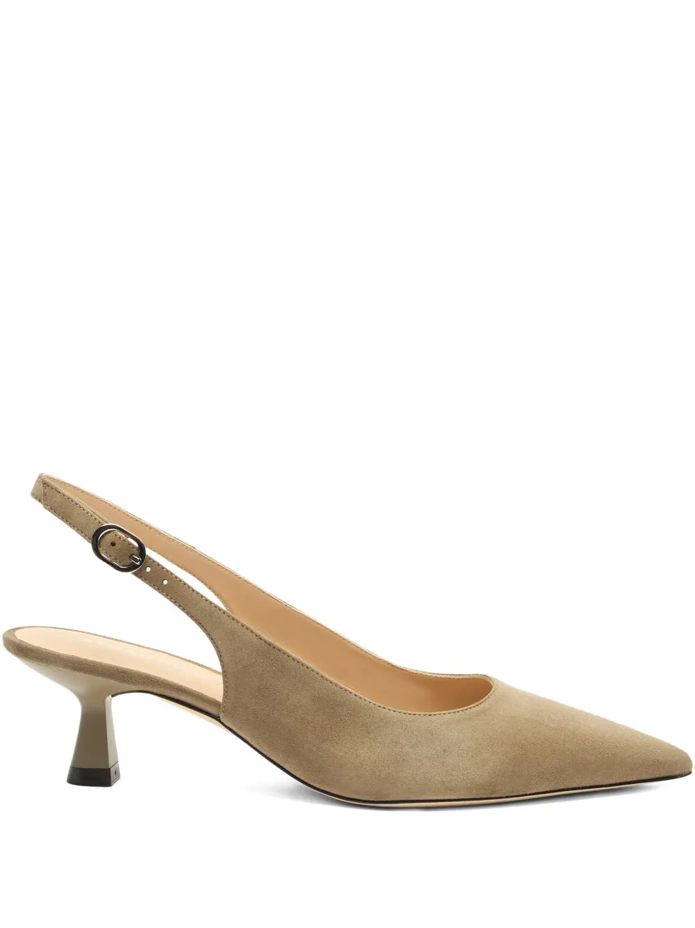 Stuart Weitzman 50mm Stuart Sculpt Slingback Pumps In Neutral