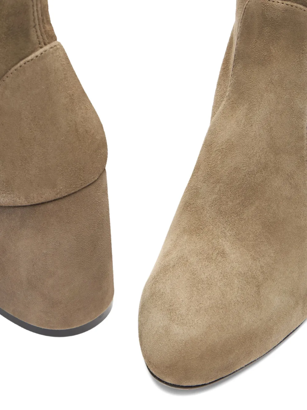 Stuart Weitzman 85mm Essencialist Stretch suede ankle boots Neutrals