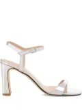 Stuart Weitzman metallic block-heel sandals - Silver