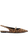 Stuart Weitzman Emilia slingback pointed-toe flat pumps - Brown