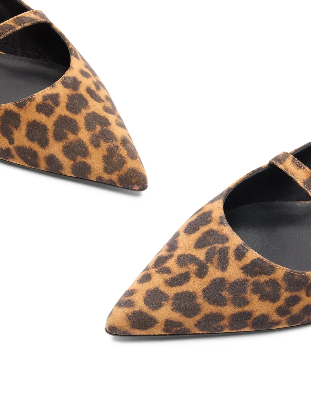 Stuart Weitzman Emilia slingback pointed-toe flat pumps Brown