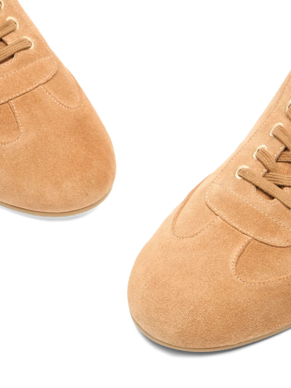 Stuart Weitzman Cruz lace-up suede sneakers Neutrals
