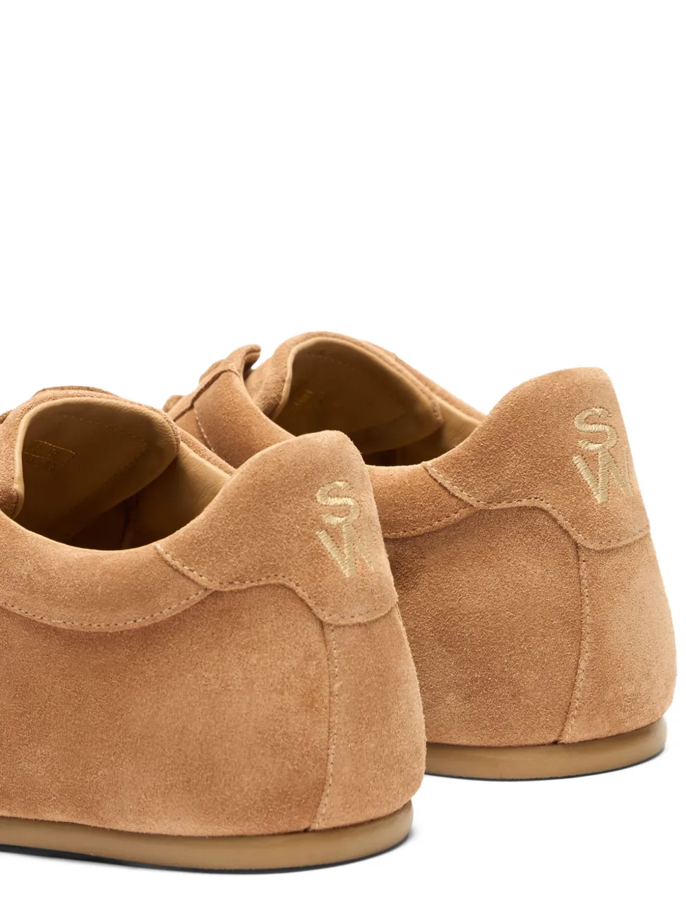 Stuart Weitzman Cruz lace-up suede sneakers Neutrals