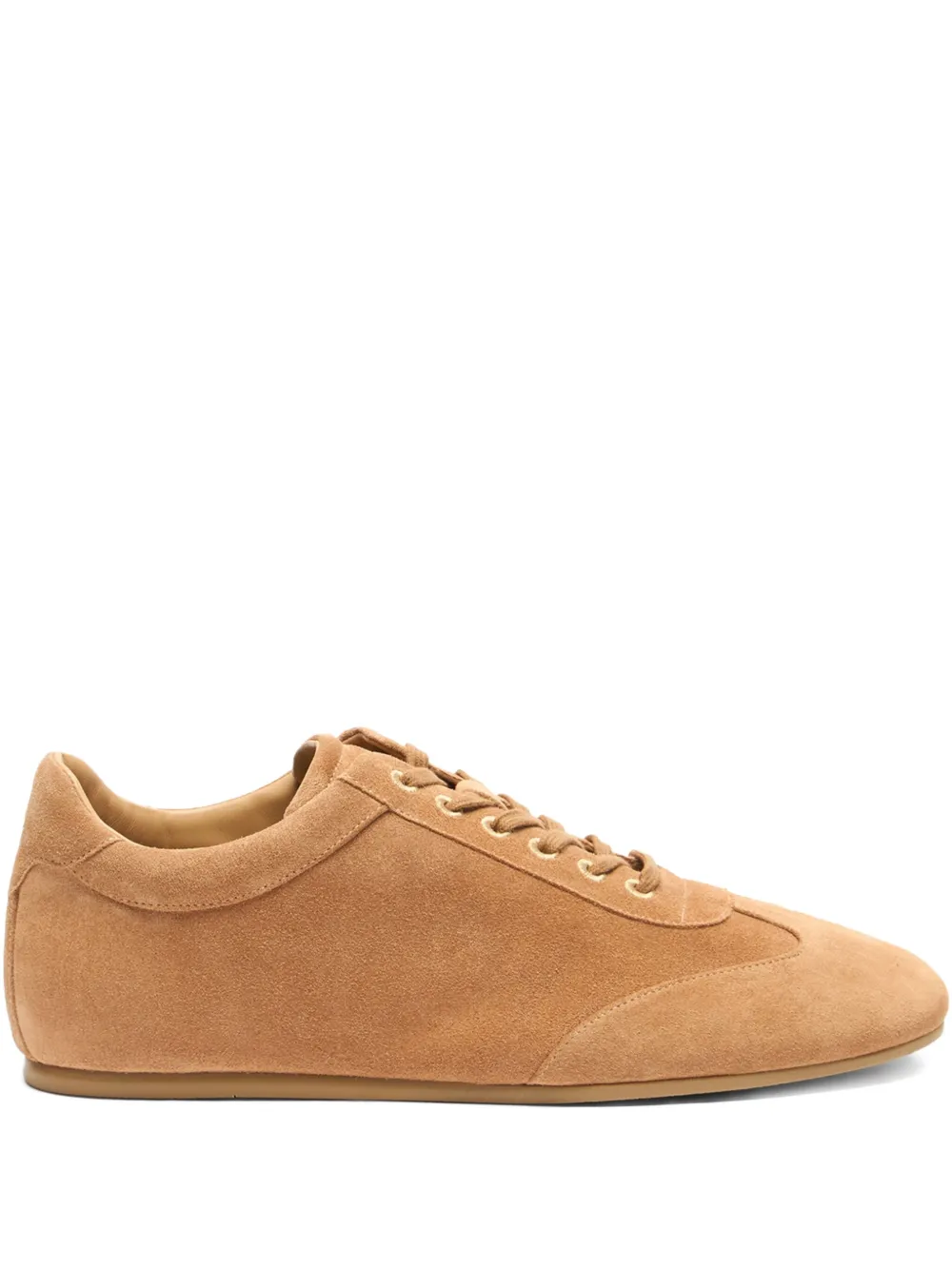 Stuart Weitzman Cruz Lace-up Suede Sneakers In Neutral