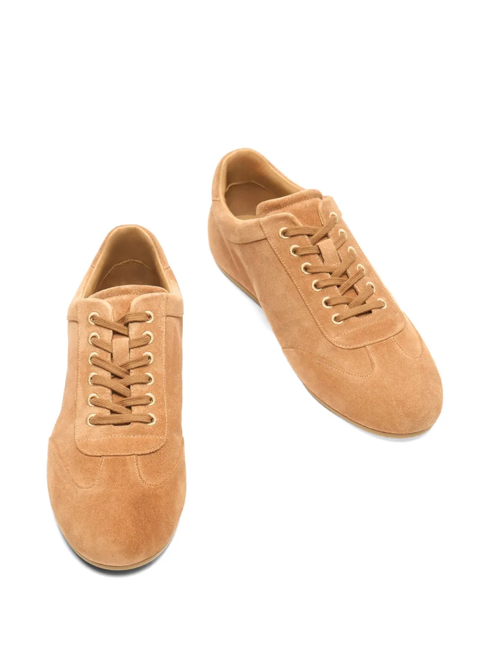 Stuart Weitzman Cruz lace-up suede sneakers Neutrals