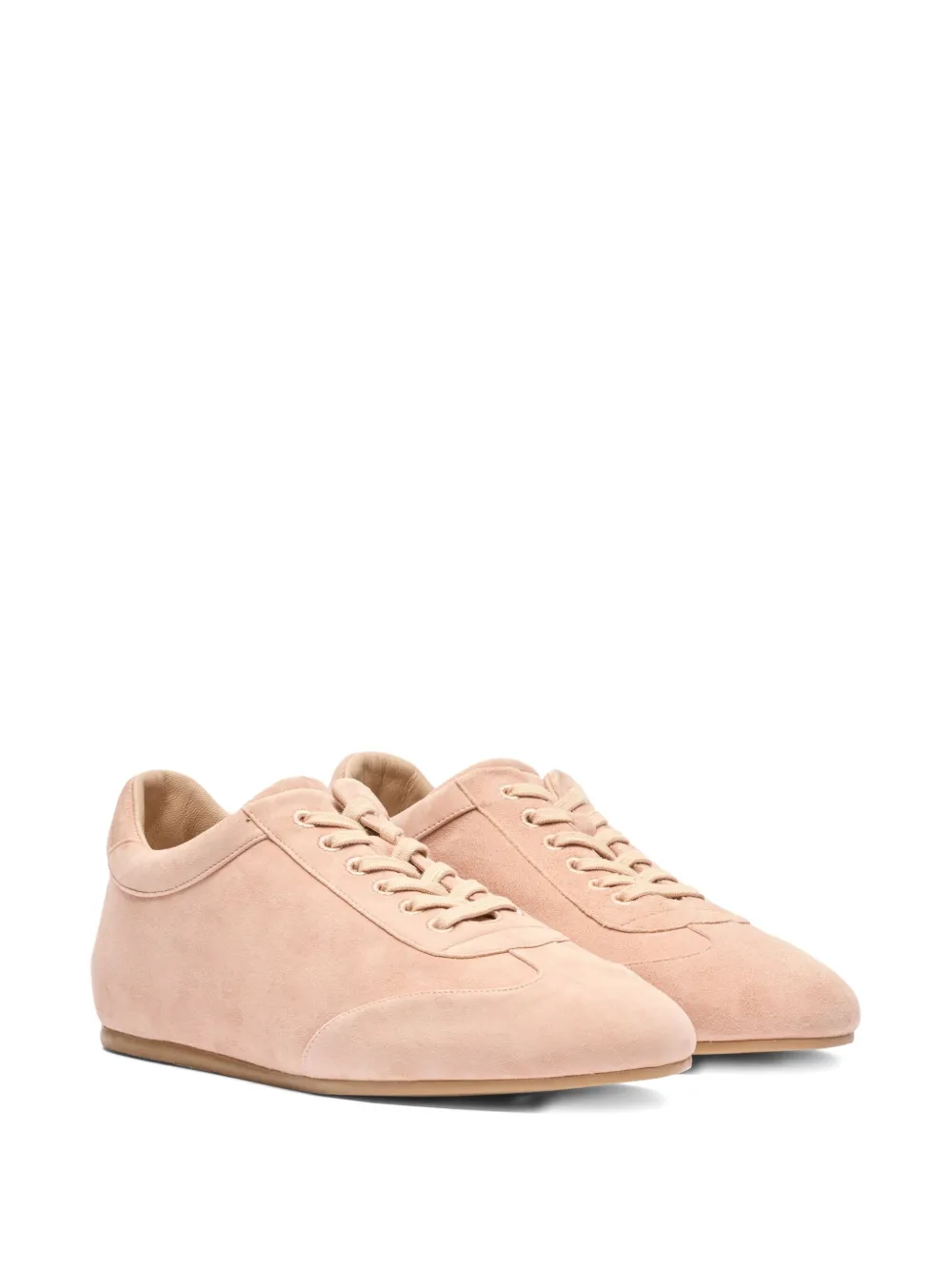 Stuart Weitzman Cruz suede lace-up sneakers Neutrals