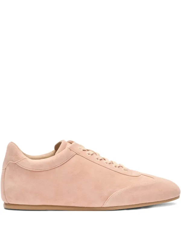 Stuart Weitzman Cruz Suede Lace-up Sneakers in Neutrals