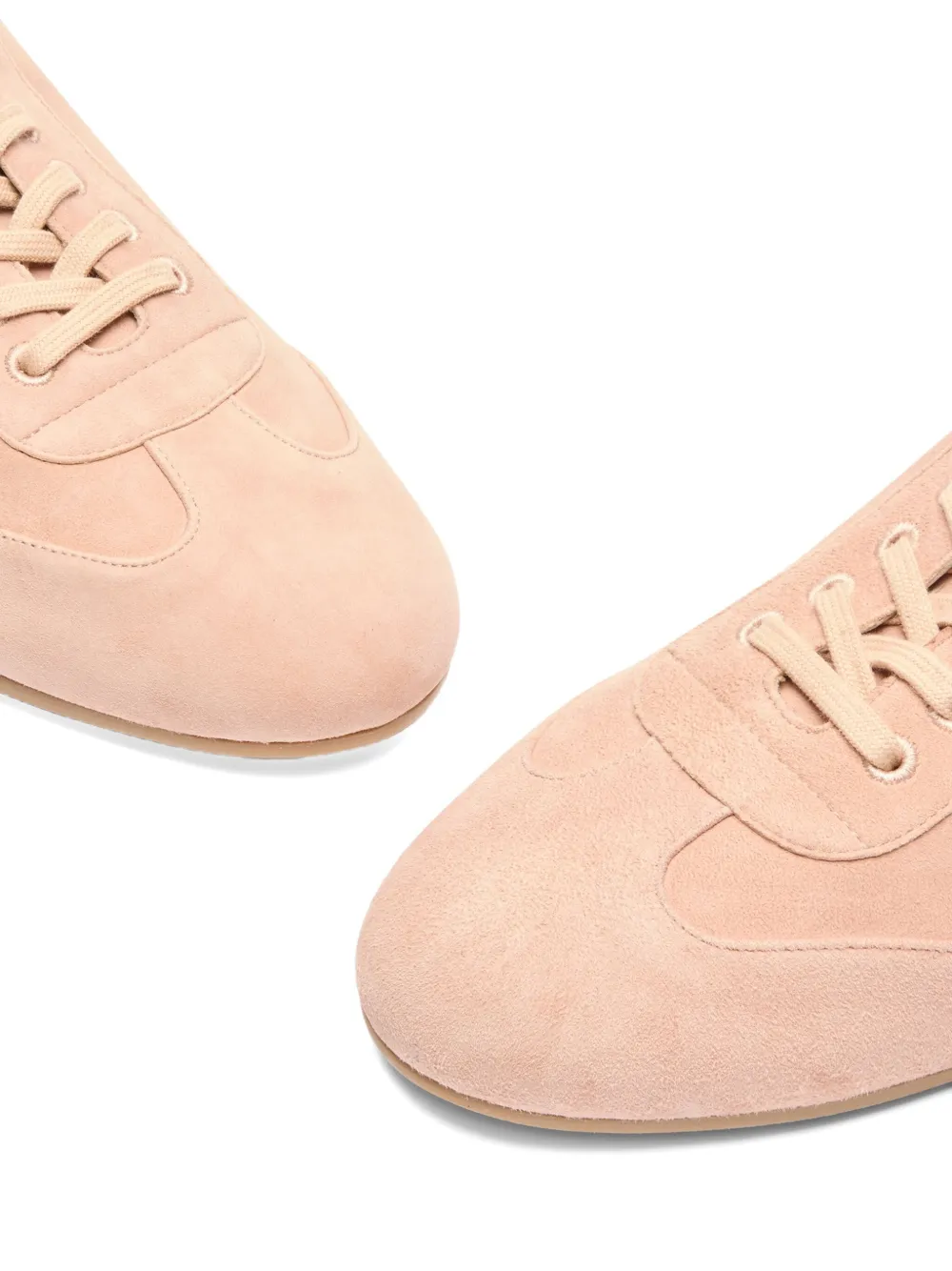 Stuart Weitzman Cruz suede lace-up sneakers Neutrals