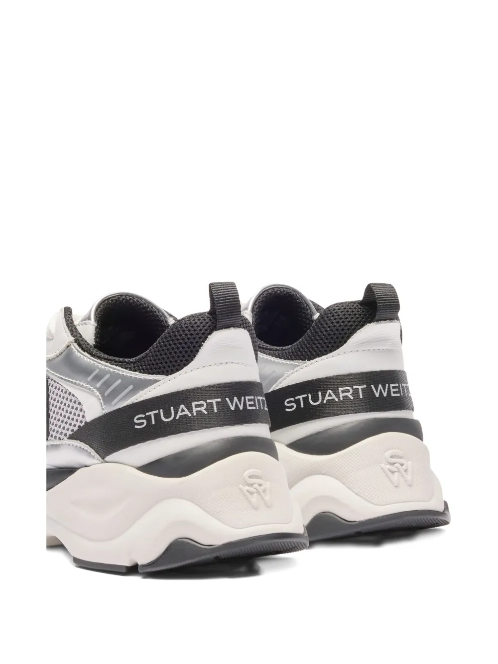 Stuart Weitzman Logo-embellished Sneakers In White